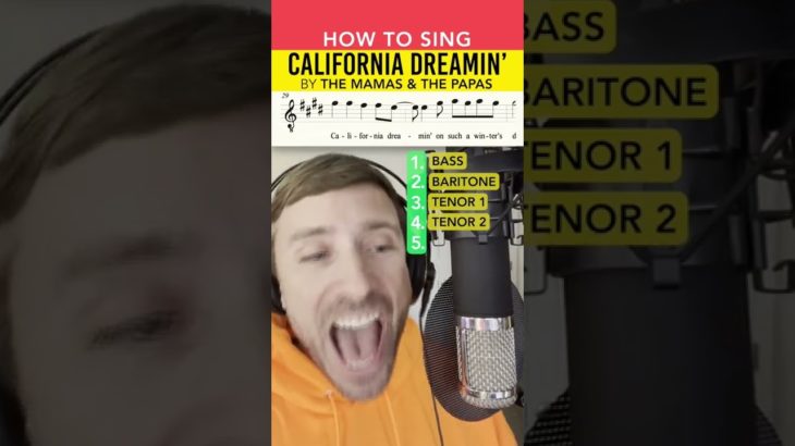 How To Sing California Dreamin’ #shorts
