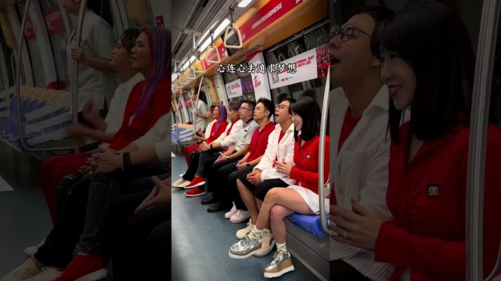 Trip down the memory lane w/ our version of #NDP1999 theme song #心连心 with #sbstransit  MRT officers!